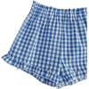 image:imageSOLY HUX Toddler Girls Plaid Shorts Elastic Waist Wide Leg Ruffle Hem Loose Casual Summer ShortsBlue Plaid