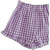 image:imageSOLY HUX Toddler Girls Plaid Shorts Elastic Waist Wide Leg Ruffle Hem Loose Casual Summer ShortsPurple Plaid