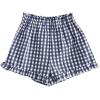 image:imageSOLY HUX Toddler Girls Plaid Shorts Elastic Waist Wide Leg Ruffle Hem Loose Casual Summer ShortsRoyal Blue Plaid