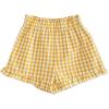 image:imageSOLY HUX Toddler Girls Plaid Shorts Elastic Waist Wide Leg Ruffle Hem Loose Casual Summer ShortsYellow Plaid
