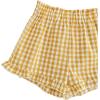 image:imageSOLY HUX Toddler Girls Plaid Shorts Elastic Waist Wide Leg Ruffle Hem Loose Casual Summer ShortsYellow Plaid