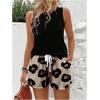 image:imageSOLY HUX Womens 2 Piece Outfits Sleeveless Tank Tops and Leopard Print Shorts Casual Summer SetMulticoloured