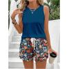 image:imageSOLY HUX Womens 2 Piece Summer Vacation Outfits Sleeveless Tank Tops and Floral Shorts SetMulticoloured Floral