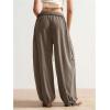 image:imageSOLY HUX Womens Baggy Sweatpants Drawstring Waist Jogger Pants with Pocket Casual Wide Leg PantsCoffee Brown