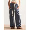 image:imageSOLY HUX Womens Baggy Sweatpants Drawstring Waist Jogger Pants with Pocket Casual Wide Leg PantsDark Grey