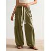 image:imageSOLY HUX Womens Baggy Sweatpants Drawstring Waist Jogger Pants with Pocket Casual Wide Leg PantsOlive Green