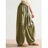 image:imageSOLY HUX Womens Baggy Sweatpants Drawstring Waist Jogger Pants with Pocket Casual Wide Leg PantsOlive Green