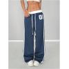 image:imageSOLY HUX Womens Baggy Sweatpants Wide Leg Ed Hardy Sweatpant Y2k Drawstring Pants StreetwearBlue Printed