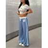 image:imageSOLY HUX Womens Baggy Sweatpants Wide Leg Ed Hardy Sweatpant Y2k Drawstring Pants StreetwearLight Blue