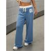 image:imageSOLY HUX Womens Baggy Sweatpants Wide Leg Ed Hardy Sweatpant Y2k Drawstring Pants StreetwearLight Blue