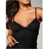 image:imageSOLY HUX Womens Cami Pajamas Two Piece Lounge Set Lace Sleeveless Top and Shorts SleepwearPure Black