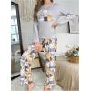 image:imageSOLY HUX Womens Cartoon Graphic Pajama Set Cute Cat Print Sleepwear Long Sleeve Tee Tops and Pants LoungewearMulticolor Cartoon