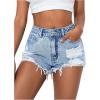 image:imageSOLY HUX Womens Denim Shorts High Waisted Ripped Distressed Casual Jean Shorts with PocketsLight Wash