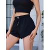 image:imageSOLY HUX Womens Drawstring High Waist Shorts Straight Leg Workout Gym Sweat ShortsSolid Black
