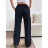 image:imageSOLY HUX Womens Drawstring Sweatpants Elastic Low Rise Baggy Straight Leg Casual Pants with PocketsPure Dark Blue