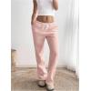 image:imageSOLY HUX Womens Drawstring Sweatpants Elastic Low Rise Baggy Straight Leg Casual Pants with PocketsPure Pink