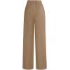 image:imageSOLY HUX Womens High Waisted Dress Pants Metal Linked Casual Work Office Business Long TrousersPlain Khaki