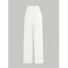 image:imageSOLY HUX Womens High Waisted Dress Pants Metal Linked Casual Work Office Business Long TrousersPlain White