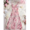 image:imageSOLY HUX Womens Lace Zebra Print Mesh Lingerie Set Split Babydoll Chemise Nightgown SleepwearCoral Pink Floral