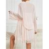 image:imageSOLY HUX Womens Mesh Sheer Nightgown with Robes Pajama Set 2 Piece Lace Sleepwear Sexy Cami NightwearSolid Pink