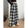 image:imageSOLY HUX Womens Plaid Checkered Pants Flannel Pajama Pants Lounge Wide Leg Baggy Sweatpants with PocketsMulti Black