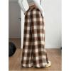 image:imageSOLY HUX Womens Plaid Checkered Pants Flannel Pajama Pants Lounge Wide Leg Baggy Sweatpants with PocketsMulti Brown Plaid