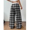 image:imageSOLY HUX Womens Plaid Checkered Pants Flannel Pajama Pants Lounge Wide Leg Baggy Sweatpants with PocketsMulti Plaid