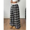 image:imageSOLY HUX Womens Plaid Checkered Pants Flannel Pajama Pants Lounge Wide Leg Baggy Sweatpants with PocketsMulti Plaid