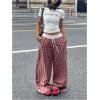 image:imageSOLY HUX Womens Plaid Checkered Pants Flannel Pajama Pants Lounge Wide Leg Baggy Sweatpants with PocketsMulti Red Plaid