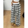 image:imageSOLY HUX Womens Plaid Checkered Pants Flannel Pajama Pants Lounge Wide Leg Baggy Sweatpants with PocketsMulticolor Plaid