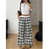 image:imageSOLY HUX Womens Plaid Checkered Pants Flannel Pajama Pants Lounge Wide Leg Baggy Sweatpants with PocketsMulticolor Plaid