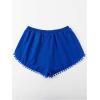 image:imageSOLY HUX Womens Plus Size Beach Shorts Tassel High Waisted Swim Bottom Summer SwimwearPlain Royal Blue