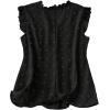 image:imageSOLY HUX Womens Plus Size Blouse Swiss Dots V Neck Ruffle Sleeveless Vacation Casual Summer TopsPlain Black