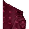 image:imageSOLY HUX Womens Plus Size Blouse Swiss Dots V Neck Ruffle Sleeveless Vacation Casual Summer TopsPlain Burgundy