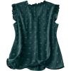 image:imageSOLY HUX Womens Plus Size Blouse Swiss Dots V Neck Ruffle Sleeveless Vacation Casual Summer TopsPlain Dark Green