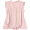 image:imageSOLY HUX Womens Plus Size Blouse Swiss Dots V Neck Ruffle Sleeveless Vacation Casual Summer TopsPlain Pink