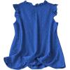 image:imageSOLY HUX Womens Plus Size Blouse Swiss Dots V Neck Ruffle Sleeveless Vacation Casual Summer TopsPlain Royal Blue