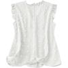 image:imageSOLY HUX Womens Plus Size Blouse Swiss Dots V Neck Ruffle Sleeveless Vacation Casual Summer TopsPlain White