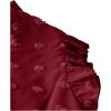 image:imageSOLY HUX Womens Plus Size Blouse Swiss Dots V Neck Ruffle Sleeveless Vacation Casual Summer TopsSolid Burgundy