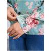 image:imageSOLY HUX Womens Plus Size Button Up Cardigan Floral Print Long Sleeve Crew Neck Sweater CoatGreen Floral