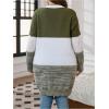 image:imageSOLY HUX Womens Plus Size Color Block Cardigan Sweater Open Front Long Sleeve Casual CardigansArmy Green Colorblock