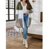 image:imageSOLY HUX Womens Plus Size Color Block Cardigan Sweater Open Front Long Sleeve Casual CardigansArmy Green Colorblock