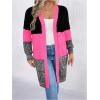 image:imageSOLY HUX Womens Plus Size Color Block Cardigan Sweater Open Front Long Sleeve Casual CardigansHotpink Colorblock