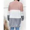 image:imageSOLY HUX Womens Plus Size Color Block Cardigan Sweater Open Front Long Sleeve Casual CardigansLight Pink Colorblock