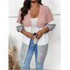 image:imageSOLY HUX Womens Plus Size Color Block Cardigan Sweater Open Front Long Sleeve Casual CardigansLight Pink Colorblock