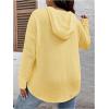 image:imageSOLY HUX Womens Plus Size Drawstring Hoodie Dressy Casual Raglan Long Sleeve Knit SweatshirtsPlain Yellow