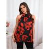 image:imageSOLY HUX Womens Plus Size Floral Halter Tank Top Sleeveless Flowy Summer Going Out ShirtsBlack and Red Floral