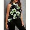 image:imageSOLY HUX Womens Plus Size Floral Halter Tank Top Sleeveless Flowy Summer Going Out ShirtsGreen Floral