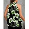 image:imageSOLY HUX Womens Plus Size Floral Halter Tank Top Sleeveless Flowy Summer Going Out ShirtsGreen Floral