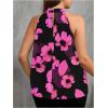 image:imageSOLY HUX Womens Plus Size Floral Halter Tank Top Sleeveless Flowy Summer Going Out ShirtsHot Pink Floral